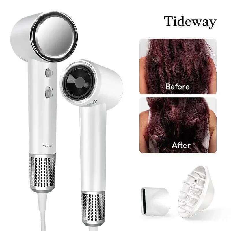 Tideway High-speed Hair Dryer Titanium Edition blow dryer Brushless Motor & Ionic Technology 4 Temperature Settings Thermo