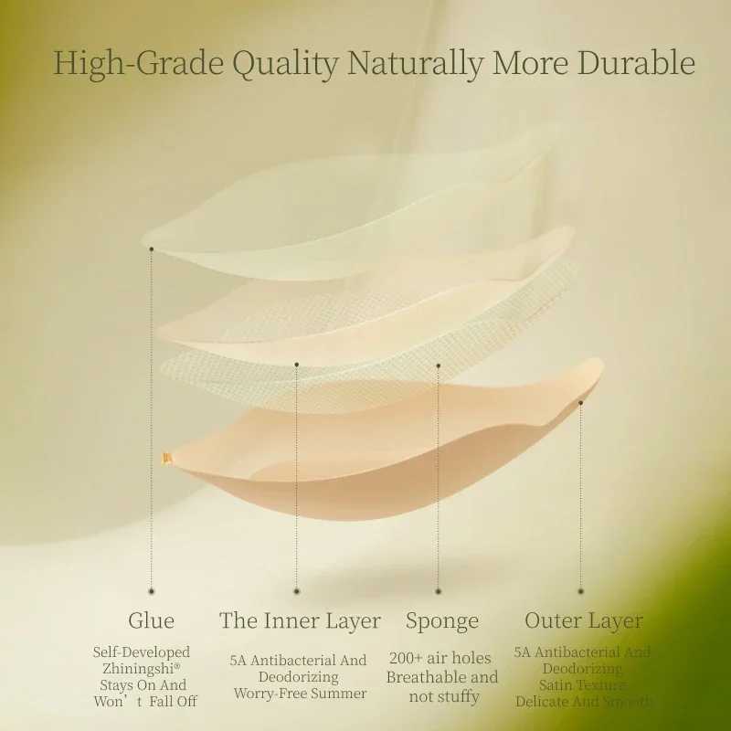 SUJIIN Adhesive Nipple Covers for Women Sticky Boobs Sexy Push Up Strapless Thin Invisible Bras Wedding Dress Nipple Patch XT001 W250624