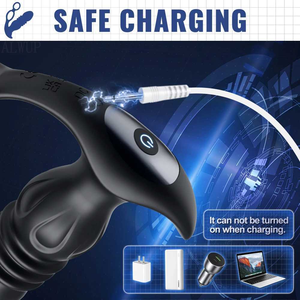 APP Control Thrusting Prostate Massager for Men Telescopic Anal Vibrator for Gay Butt Plug Cock Ring Adult Goods Sex Toy for Men W250624