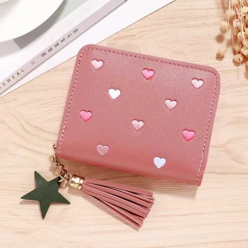 New 1PC Women Small Wallet Ladies Mini Tassel Cute Girl Short Zipper Lovely Pu Leather Coin Purse Female Hand XJ250624