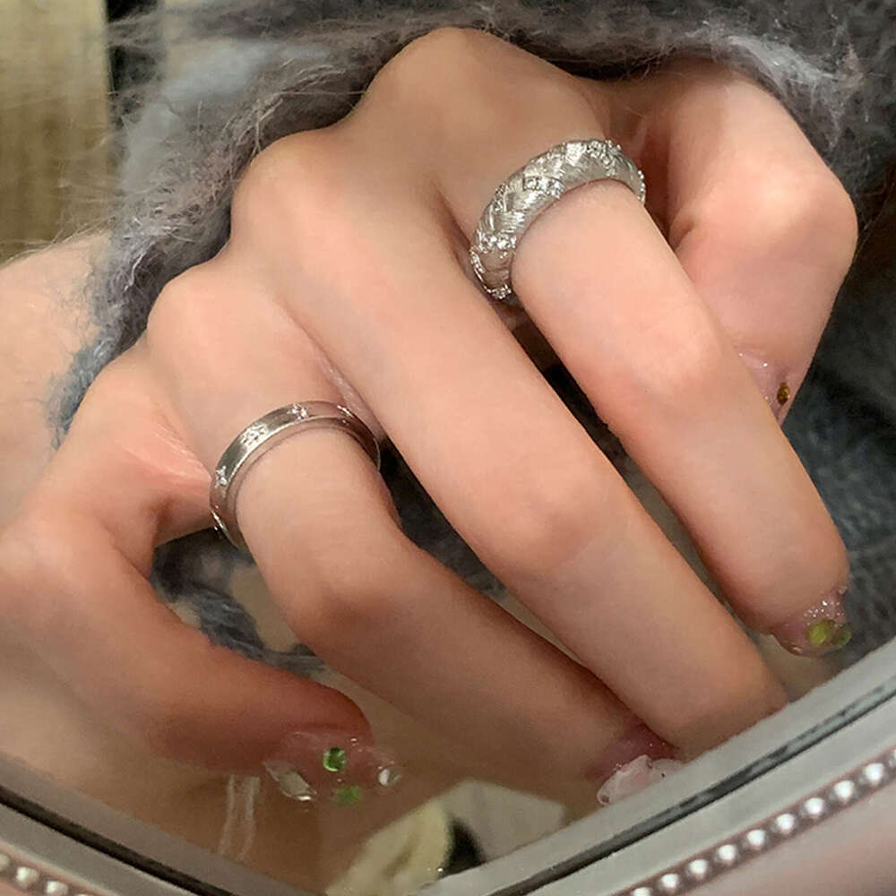 Vintage Square Zircon Open Ring for Women, Niche Internet Celebrity Style, High-End Sense Jewelry