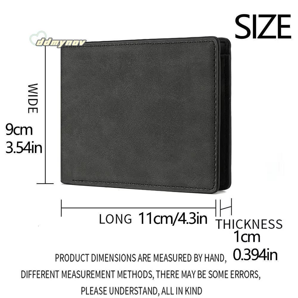 Multi-card Slot Men Wallet Fashion Folding Large-capacity Coin PU Leather Short Purse ddmynov