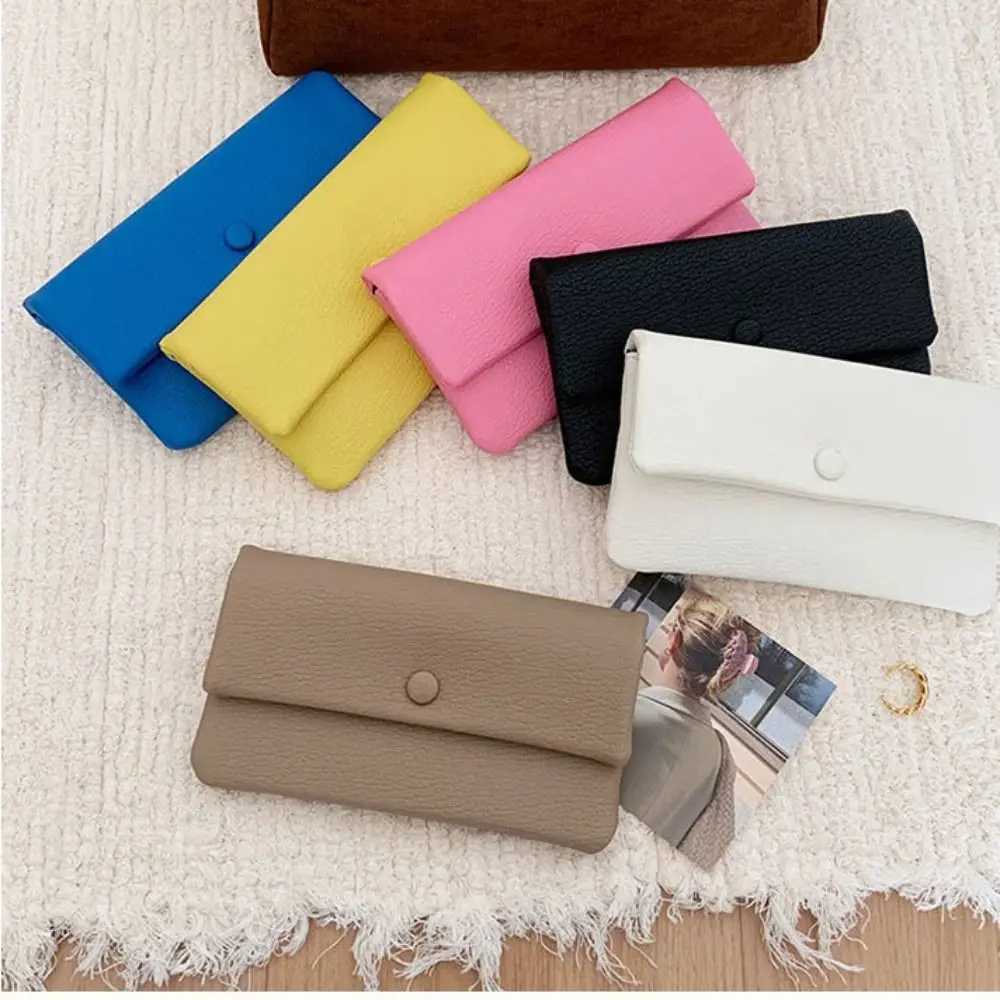 Elegant PU Leather Envelope Wallets Korean Style Zipper Women LG Cluh Bag Multifunctional Portable Change Bag Female XJ250624
