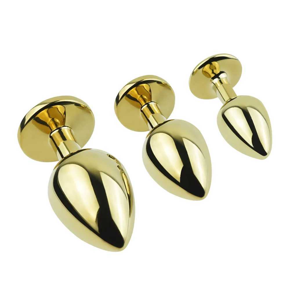 S/M/L Size Anal Plug Sex Toys Stainless Steel Metal Anal Toys Sex Toys for Adults Women Men Gay Butt Plug Dildo Intimate Goods W250624