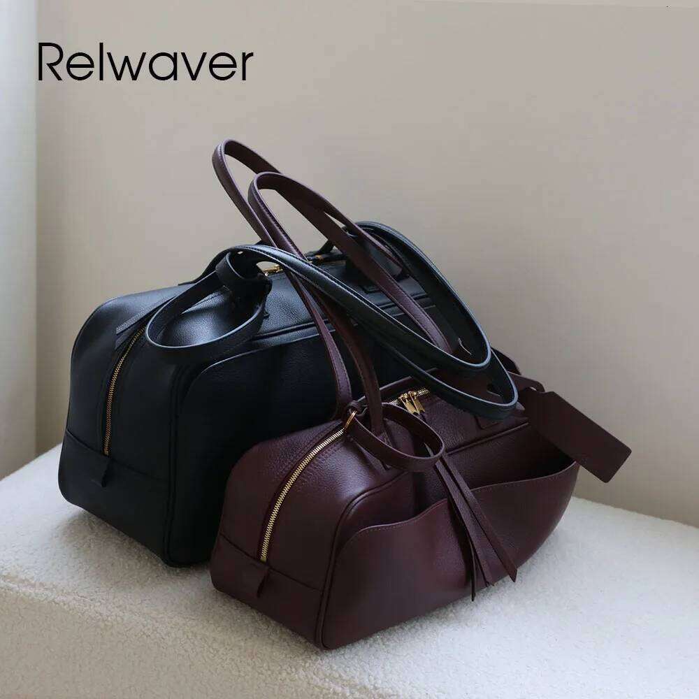 Luxury Designer bags Relwaver shoulder genuine leather pillow 2025 autumn winter fashion women handbag big underarm commuting bag