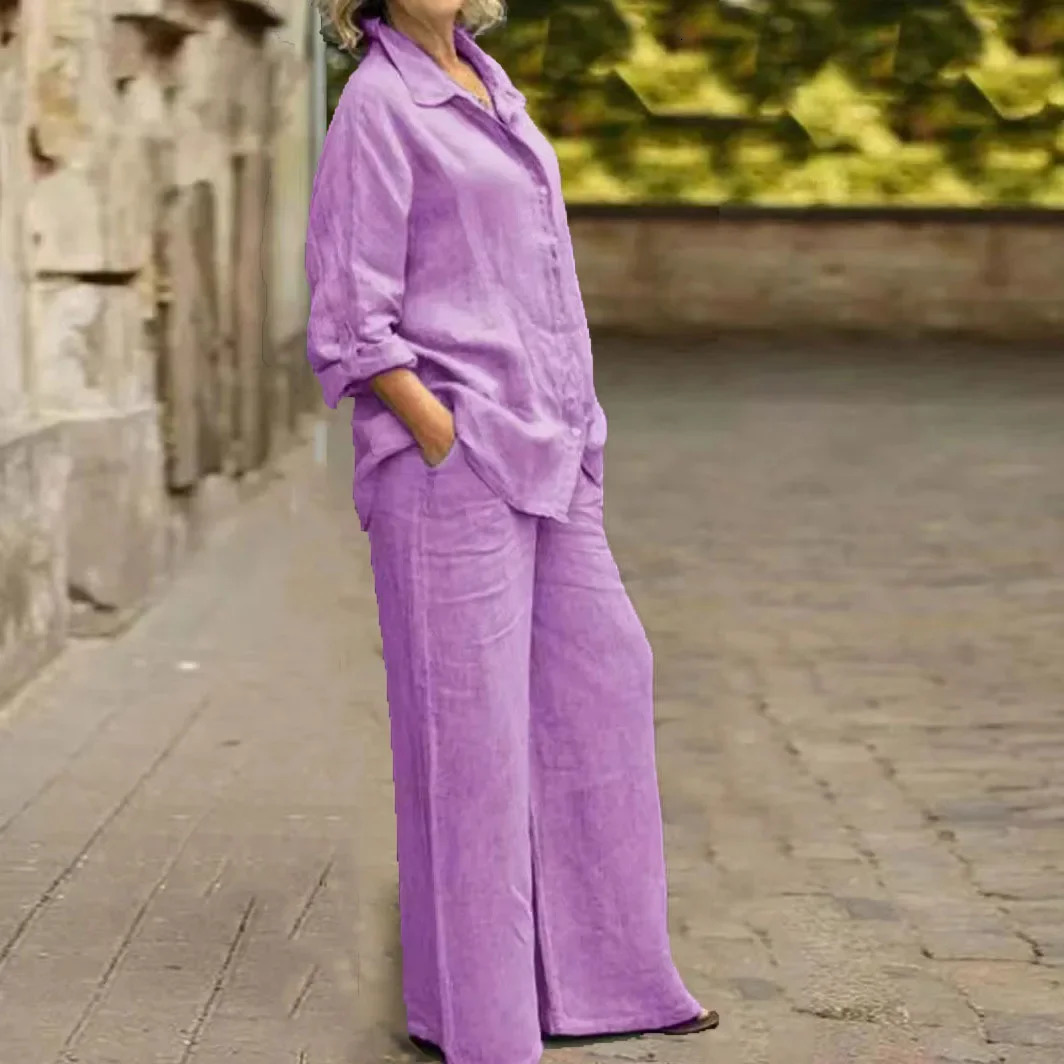 2024 Womens Shirt Suit Casual Urban Style 12 Colors Stock Available Fashionable Clothing Set 250614