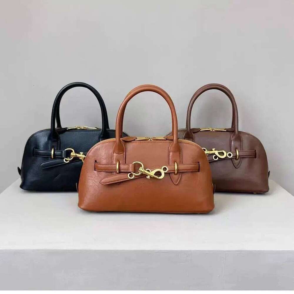 Muja Autumn/Winter New Arrival Vintage Handbag Top Layer Genuine Leather Business Bag Cross-Border Trendy Motorcycle Equipment A