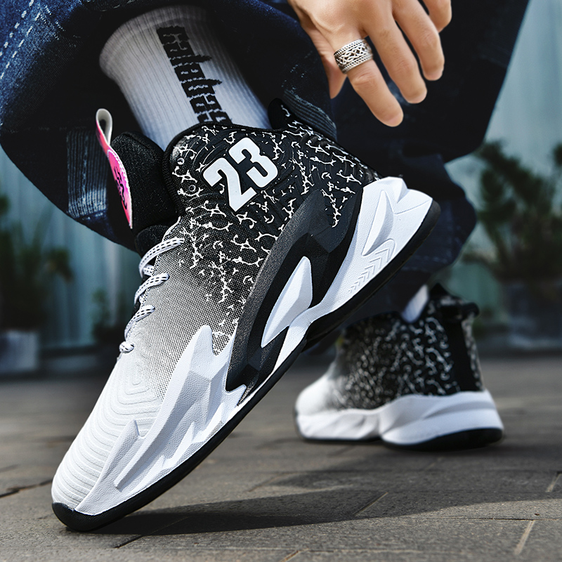 902-Men's Basketball Shoes Breathable Men's Anti Slip Outdoor Men's Shoes Fashion Unisex Sneakers