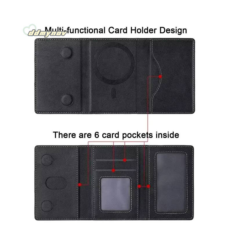 Powerful Magnetic Leather Wallet Magsafe 16 Max for IPhone 15 14 Pro Card Holder Phone Pouch Protective Case ddmynov