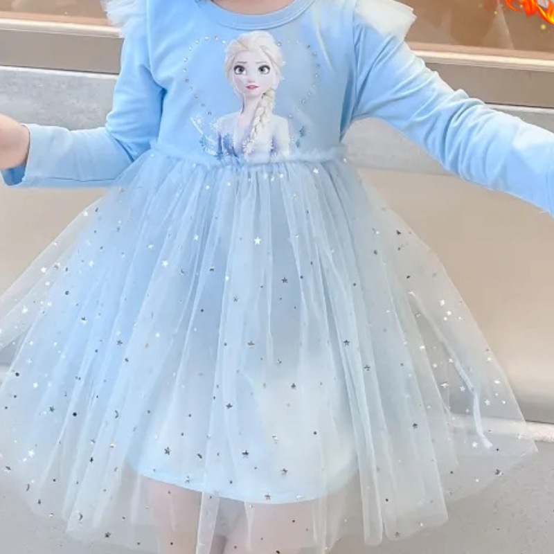DISNEY Elsa princess dress kids designer clothes Girls' dress girls designer clothes children baby net skirt autumn skirt children's skirt s