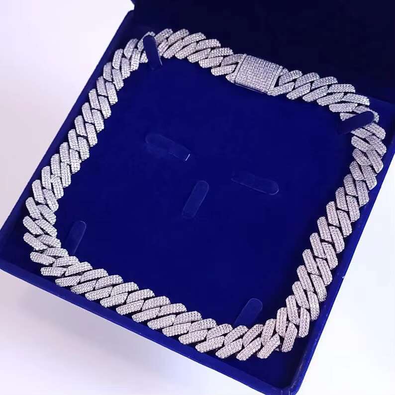 Hip Hop Jewelry Miami Cuban Link Chain Bracelet for Men Iced Out Diamond 18mm Cuban Bracelet 18k Real Gold Plated