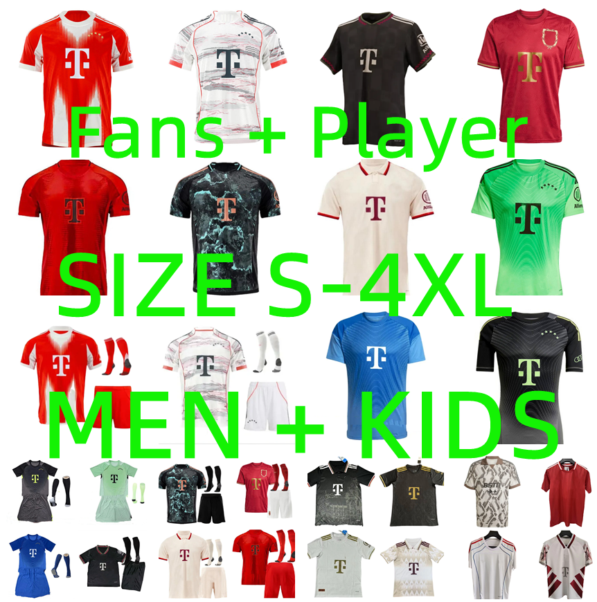 24 25 26 KANE MUSIALA BAYERNS Soccer jerseys 125 anniversary Oktoberfest OLISE KIMMICH SANE MULLER GNABRY mUNIch 2025 2026 Football shirt kids Kits Player version
