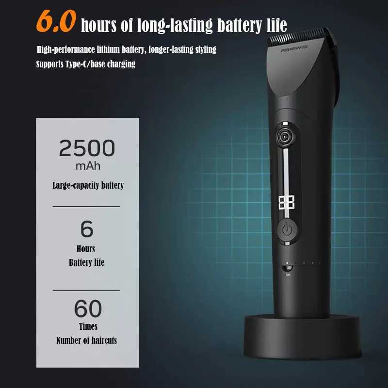 Mi Hair Clipper Professional Electric Trimmer For Men With LED Screen Washable Rechargeable Titanium Alloy Blade WirelessXJ250624