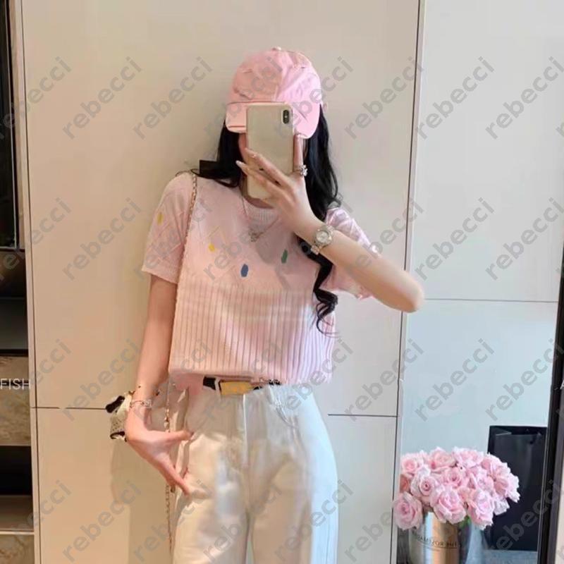 Polo collar contrasting vest tank top new slveless versatile tops summer round neck striped knit shirt contrasting short slved shirts CSD2506241 L2507