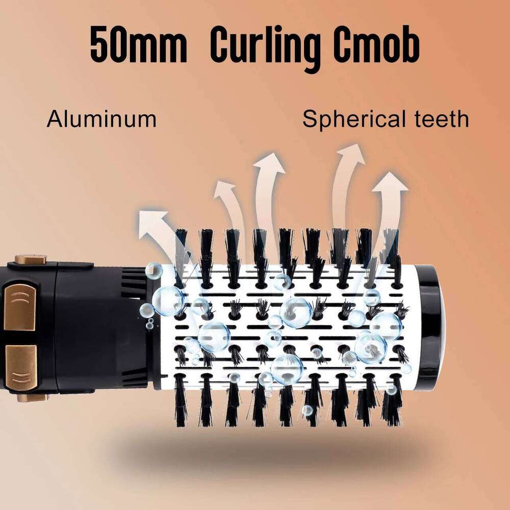 Hatteker EU 4-Head Hot Air Brush Hair Dryer Strong Wind Electric Straightener Curler Roller Comb Blower Styling Tool for Woman