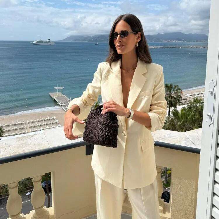 Women Straw Crossbody Clutch Purse Weaving Shoulder Versatile Beading Handbag Rattan Boho Summer Beach Woven Bag