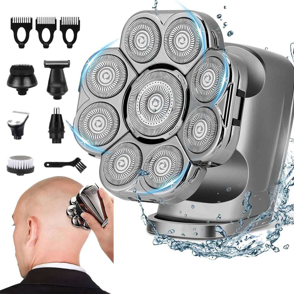 9D Super Electric Shaver 6 In 1 Grooming Kit Waterproof LED Display Wet/Dry Mens Rechargeable Hair Trimmer Razor