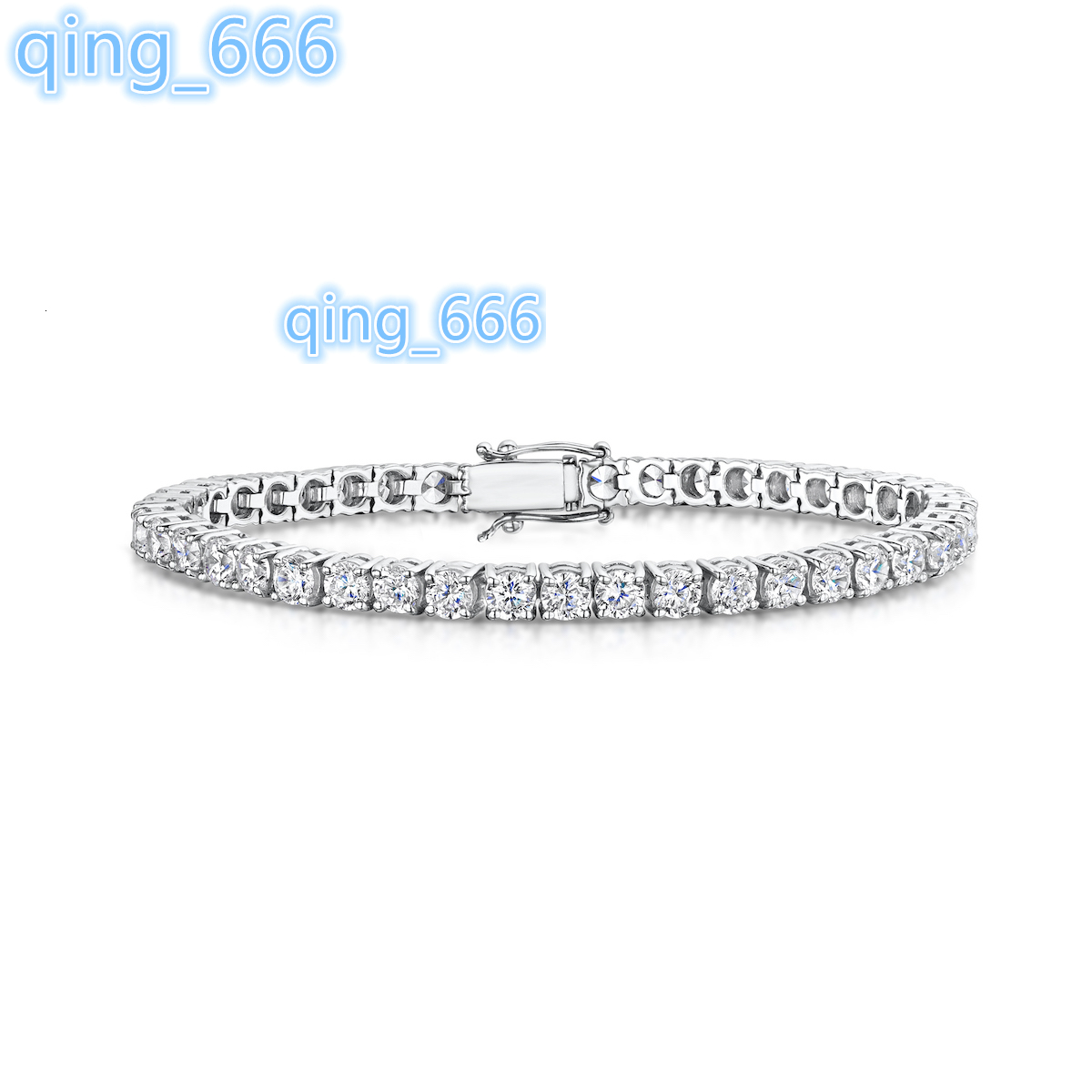 Hot Sale Sterling Women Men Bling 3mm Iced Out CZ Diamond Tennis Bracelet in Silver Jewelry