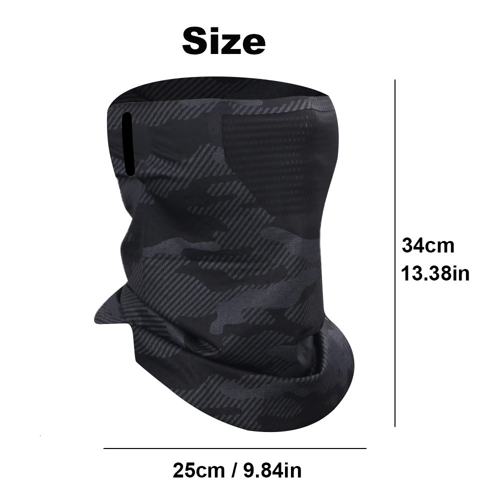 Mens Summer Ice Silk Cool Feeling Cycling Face Mask Outdoor Sports Hiking Fishing Sun Protection Camouflage Half Face Mask 250624