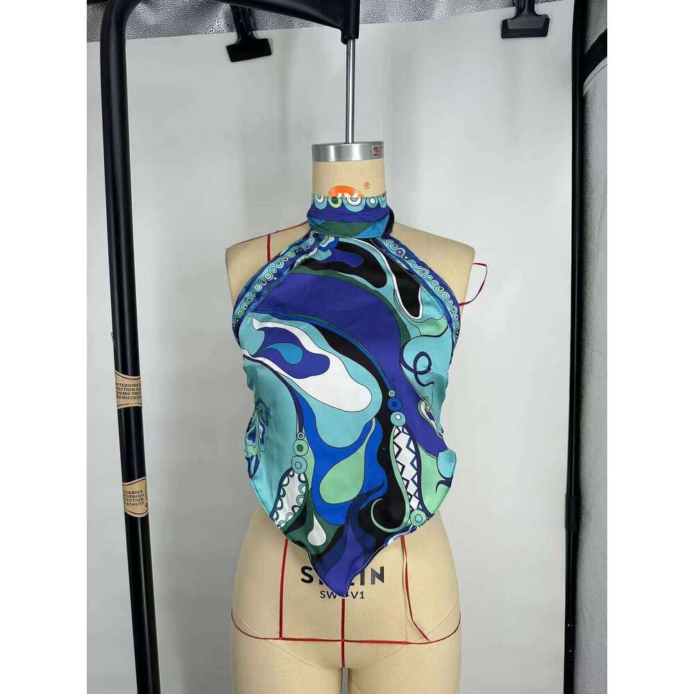 Design Women's green Strapless Silk Swimsuit Designer Brand Lady Sexy Bikinis Tops