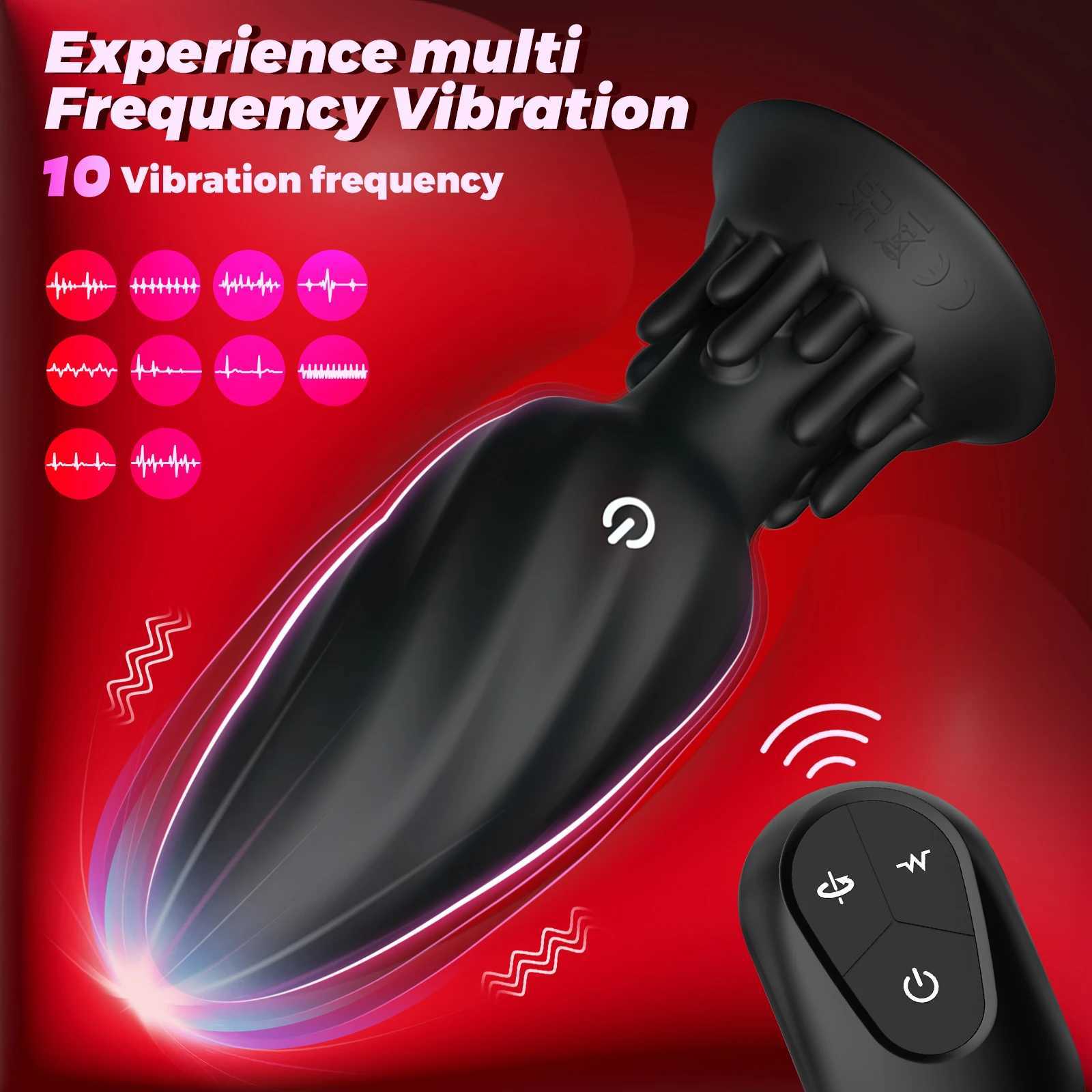 360 Remote Control Rotating Plug Anal Vibrator Dildo Silicone Prostate Massager Anal Butt Plug Dilator Sex Toys For Women Men W250624