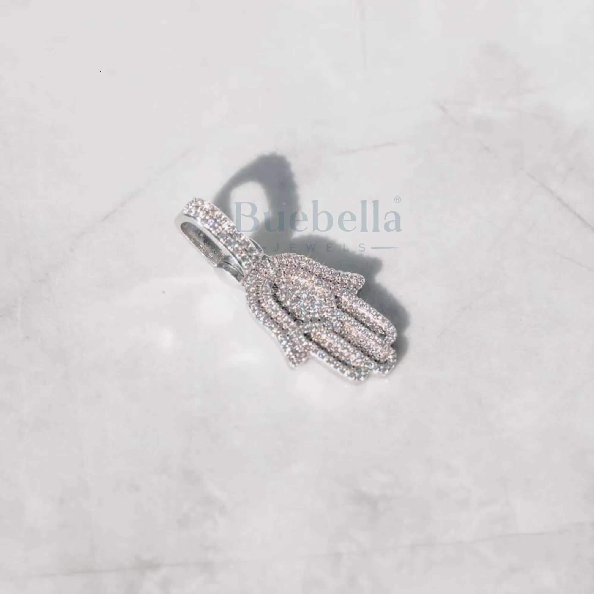 Hip Hop Jewelry Iced Out Custom Necklace Rapper Hand of Moissanite Necklace 925 Silver VVS Mossanite Women Pendant