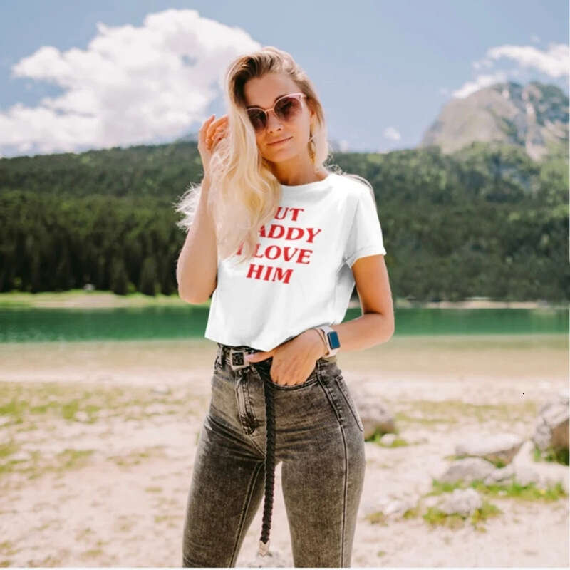 New Crop Top Summer Women's Design Sense T-Shirt Simple Style Letter Print Casual Streetwear B5