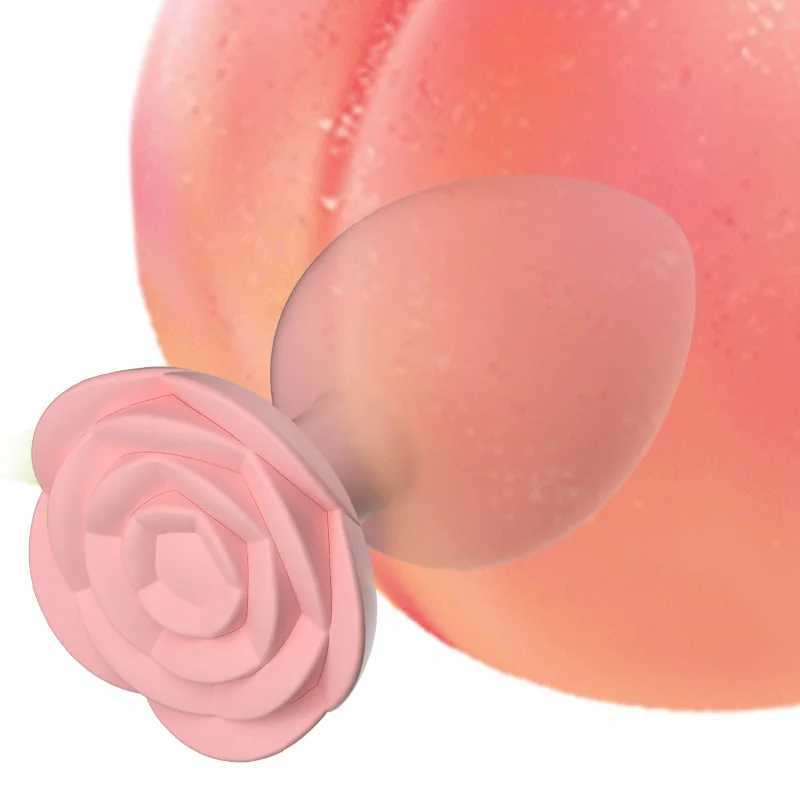 Rose Anal Plug 3 Size Silicone Butt Plugs Stimulator Anal Sex Toys Prostate Massager Anal Trainer Sex Toys for Men Women Couples W250624