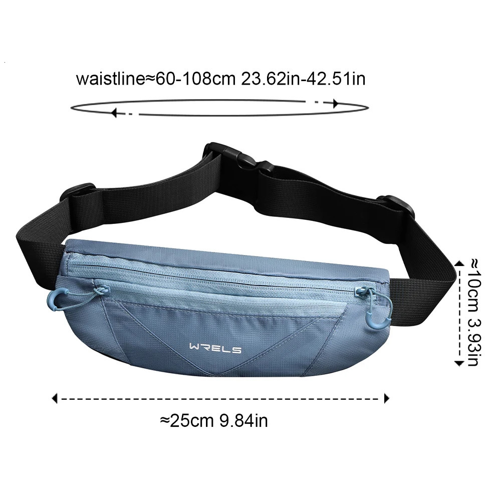 WRELS Man/Woman Running Sports Belt Wasit Pack Pockets Marathon Jogging Bag Outdoor Sports Cycling Phone Waist Bags Waterproof 250624