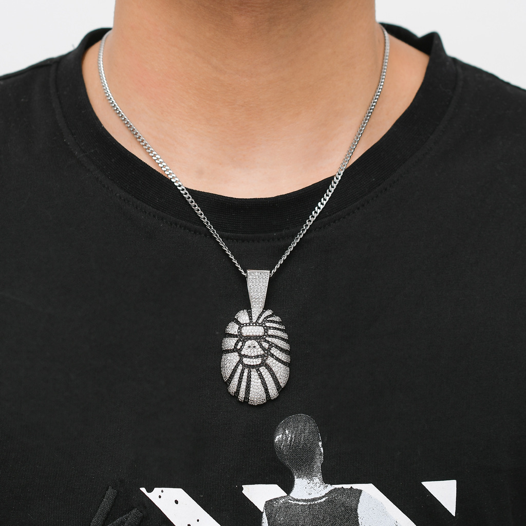Luxury Moissanite Hip Hop Necklace Men Gorilla 18K Gold Iced Out Pendant Trendy Brand Street Punk Jewelry Pass the diamond tester