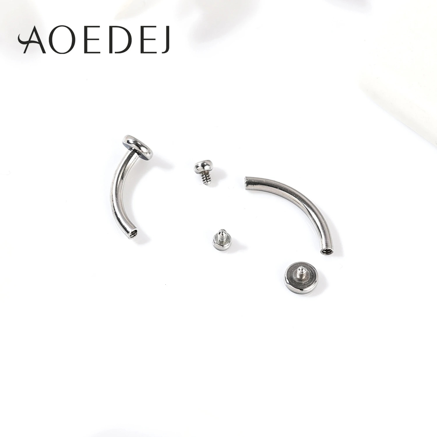 AOEDEJ 1 Piece Stainless Steel 16G Eyebrow Stud 810MM Piercing Star Moon Butterfly Shape Labret Lip Piercings Jewelry 250613