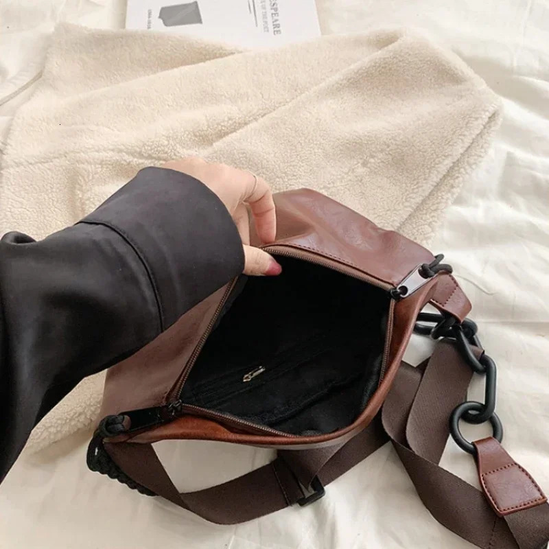 Fashion Soft Leather Waist Bag Ladies Fanny Pack High Quality Shoulder Belt Purse Bags Fashion Crossbody Chest Bags 250623
