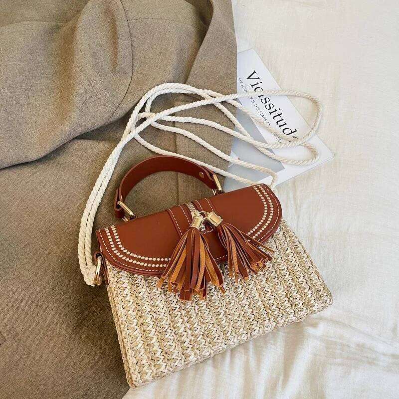 Luxury Designer bags Summer Handbag Small Phone Lady Fashin Tassel Straw Shoulder Crossbody Women 2025 Multiple Styles Beach Bag