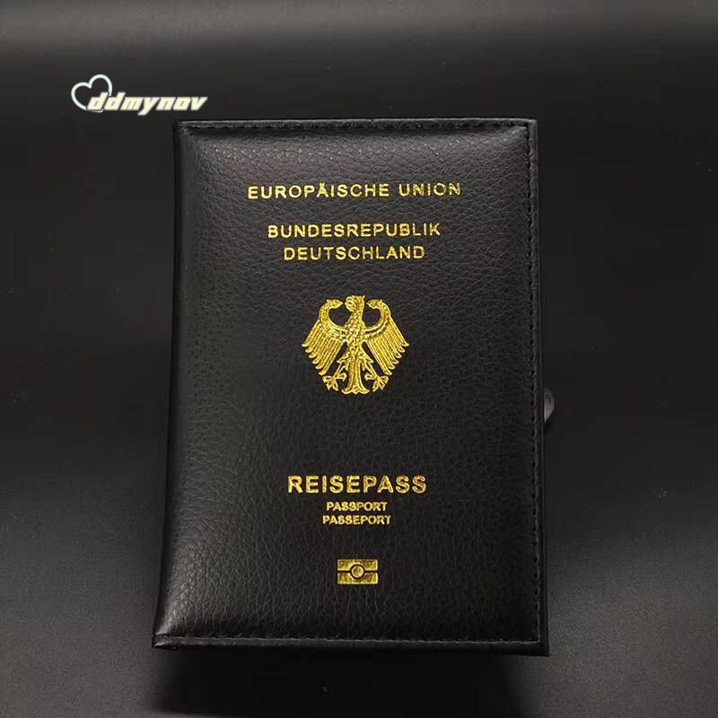 Germany Cover Women Travel Wallet Passport Holder Pu Leather Case for Passports Reisepass Deutschland protector ddmynov