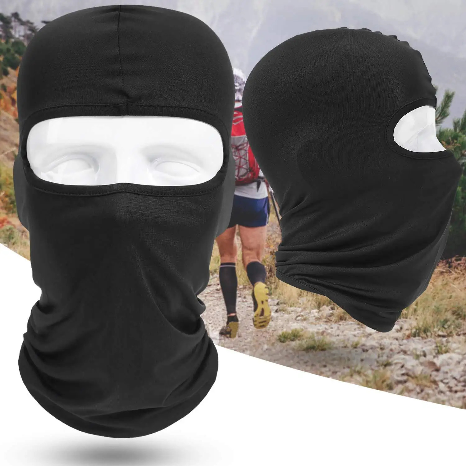 Balaclava Face Mask UV Protection Ski Sun Hood Solid Pure Color Full Face Cover 250624