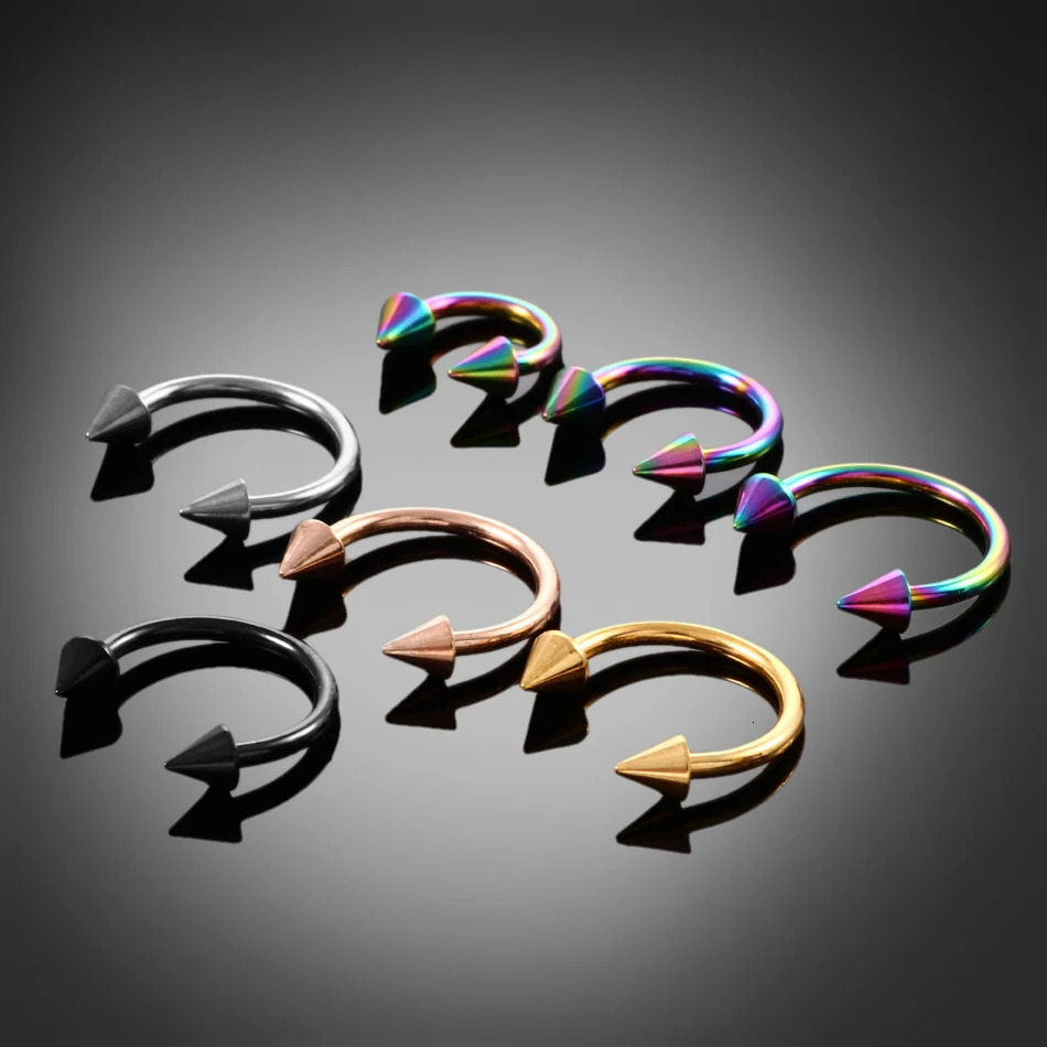 1PC G23 Nose Rings Lip Eyebrow Piercings Ear Septum Helix Cartilage Piercing Labret Nariz Body Jewelry 250613