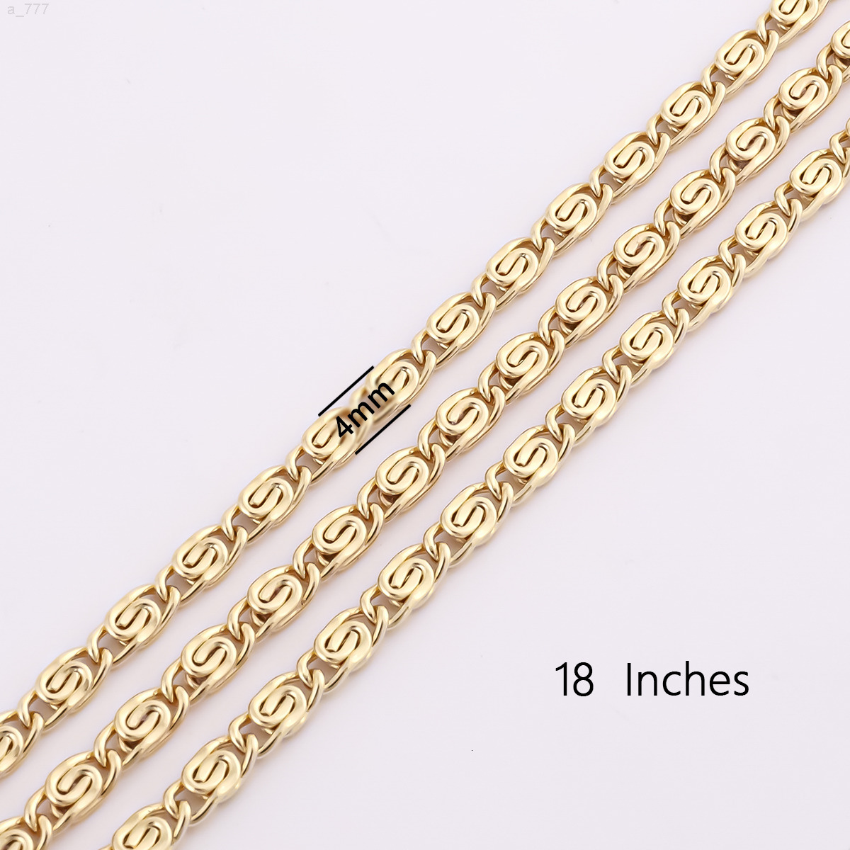 Factory Direct Wholesale 50% Discount in Stock 14K Gold 4mm Brass Iron Steel Men Cuban Chain Necklace Cut Figaro Chain for Women
