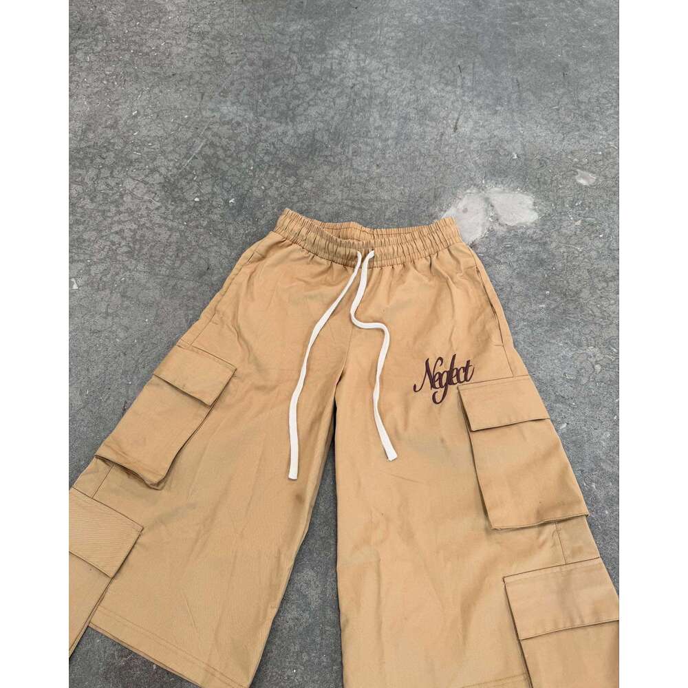 2025 New American Street Hip-Hop Style Loose Casual Patchwork Straight Pants