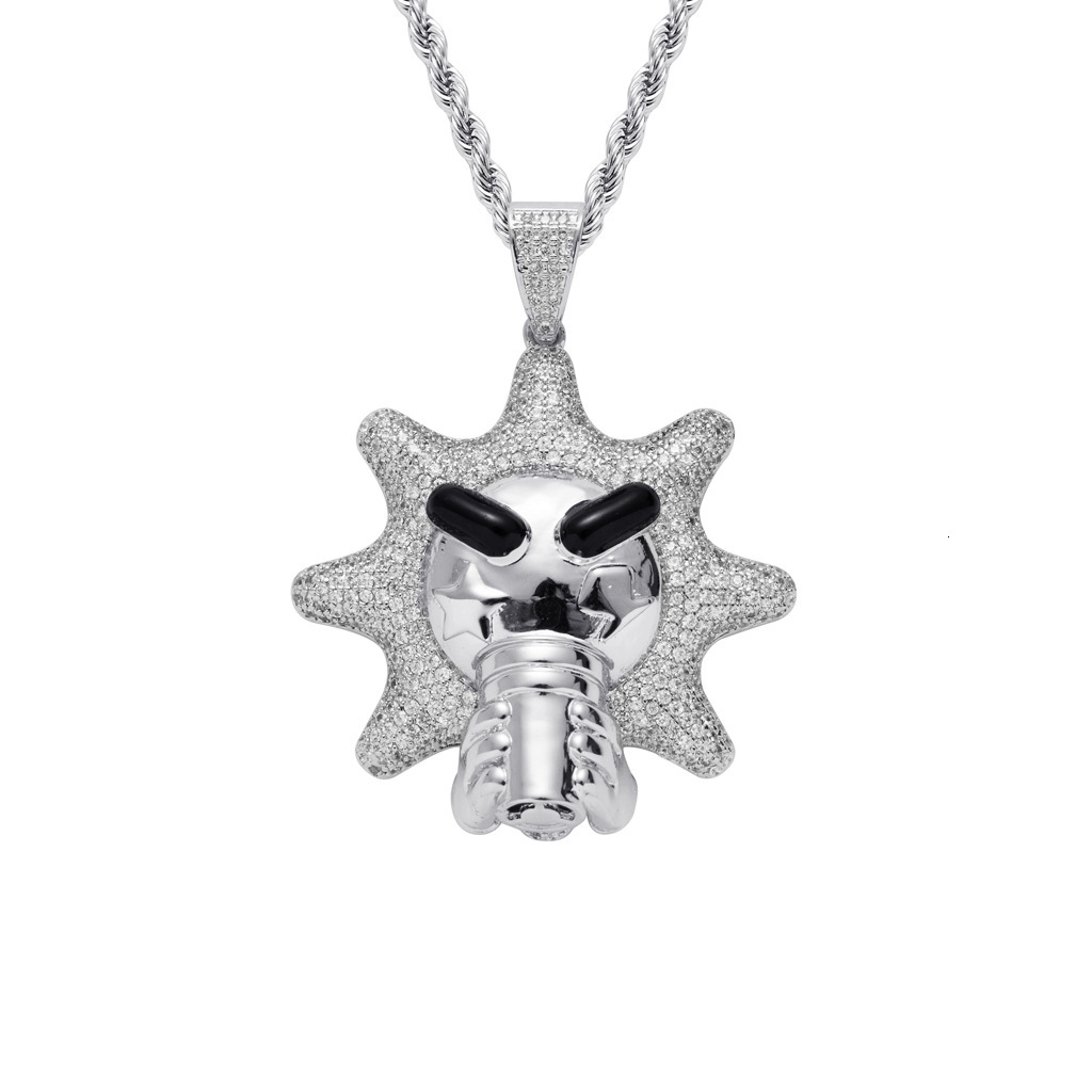 New Arrival Moissanite Jewelry Hip Hop Cartoon Pendant Creative Hip Hop Men's Chain Iced Out Swag Labubu Accessory Pass the diamond tester