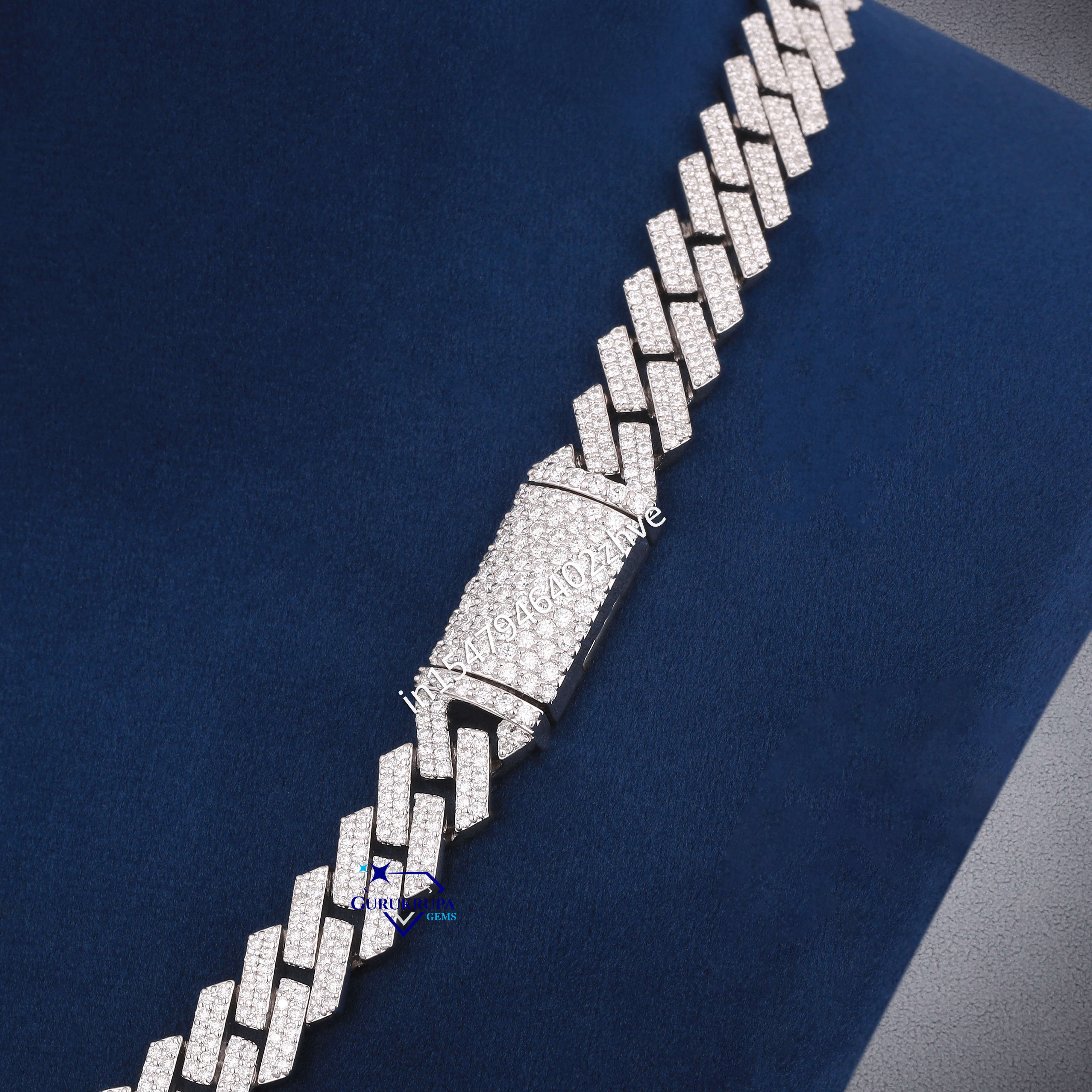 Exclusive Mens Designer Chain in 925 Sterling Silver Moissanite Diamond Vvs Clarity Ideal for Both Party Wear and Daily Flair