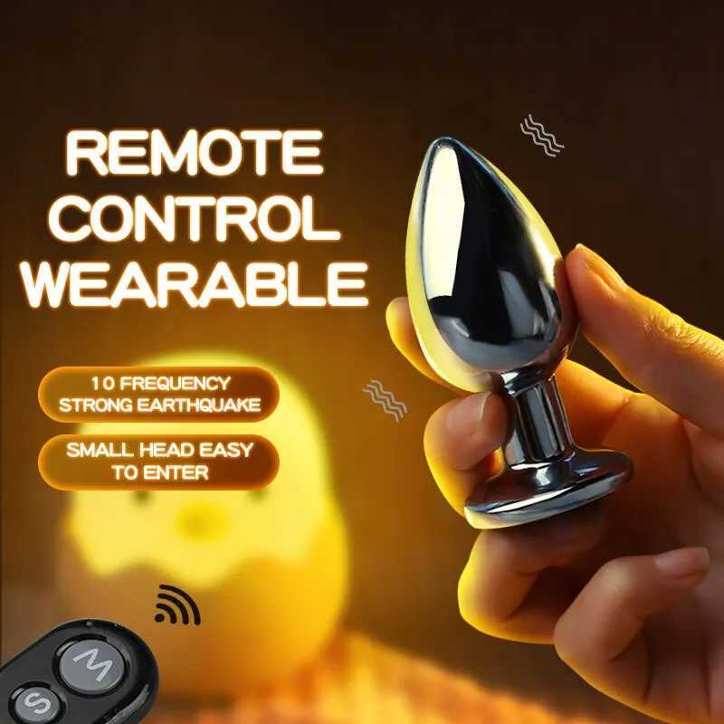 JIUUY Hot Sales Anal Plug Vibrator Stainless Steel Plug Vibrator Metal Toys For Adults Or Gay Sex Stimulator Products Anal Dildo W250624