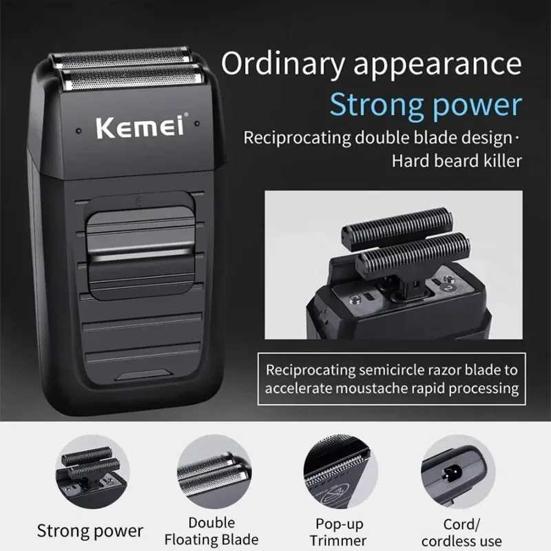 Kemei KM-2296 KM-2299 KM-1102 Barber Hair Clipper Kit Men Electric Shaver Hair Trimmer Machine Professional Hair Cutting Machine XJ250624