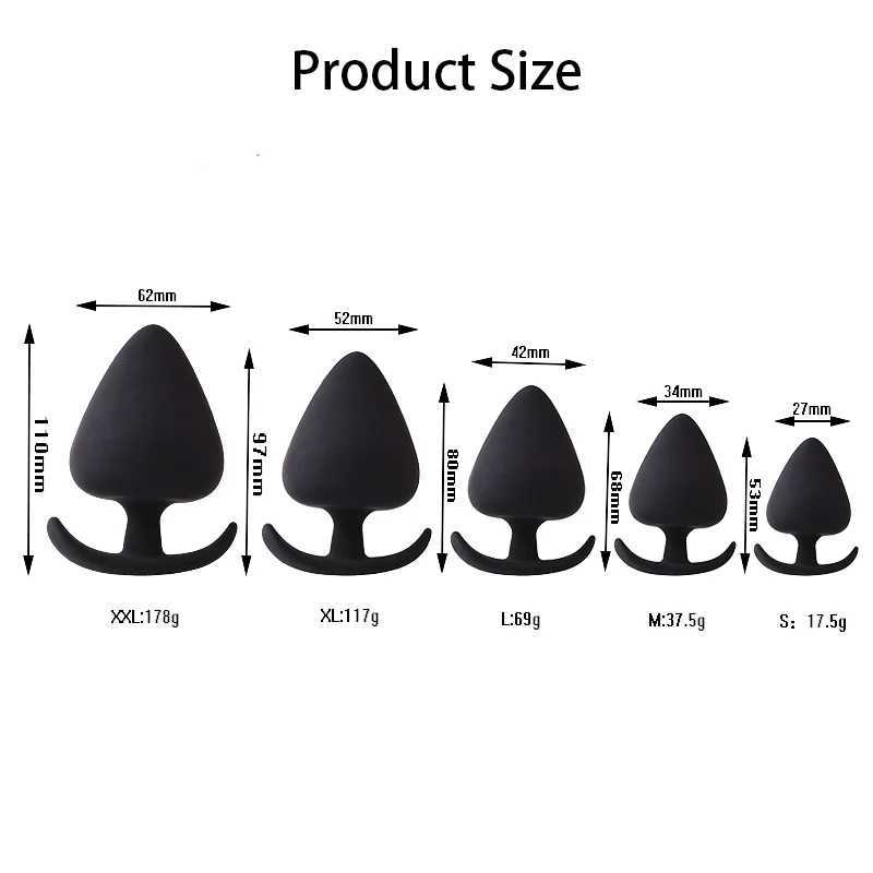 5 Different Sizes Anal Plug Trainer Dildo Massage Prostate Stimulator For Men Women Butt Plugs Sex Toys For Couples SM Adults 18 W250624