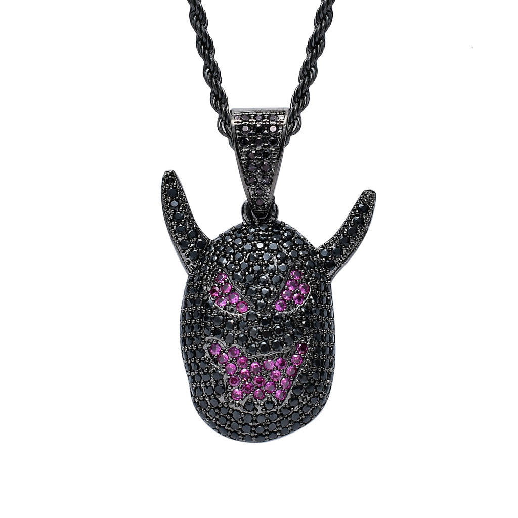 Luxury Moissanite Jewelry Monster Pendant Long Horn Demon Pendant Iced Out Hip Hop Unique Trendy Accessory Pass the diamond tester