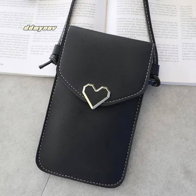 Transparent Touch Screen Cell Phone Purse Smartphone Wallet Shoulder Strap Handbag PU Leather Casual Crossbody Bags Women ddmynov