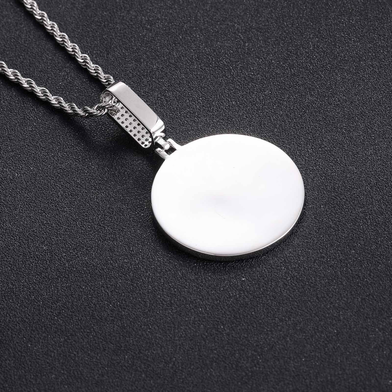 Hip Hop Bitcoin Pendant Ice Out Solid Shine Men Bling Luxury Moissanite Jewelry Accessory Pass the diamond tester