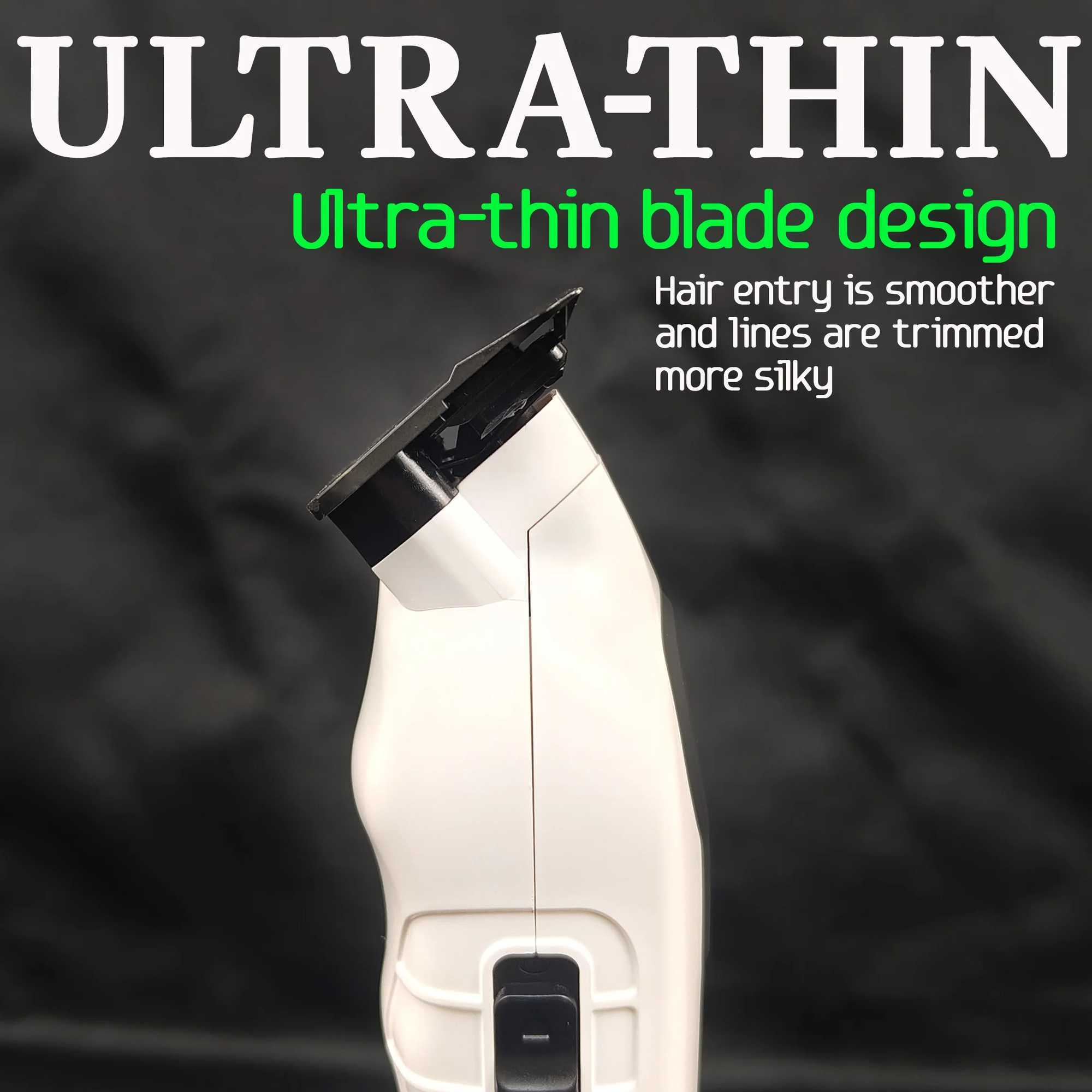 New Upgrade 7700RPM BRDCLIP FA1T White Professional Hair Trimmer Barber Gradient 1600mAh Electric Clipper with Charger StandXJ250624