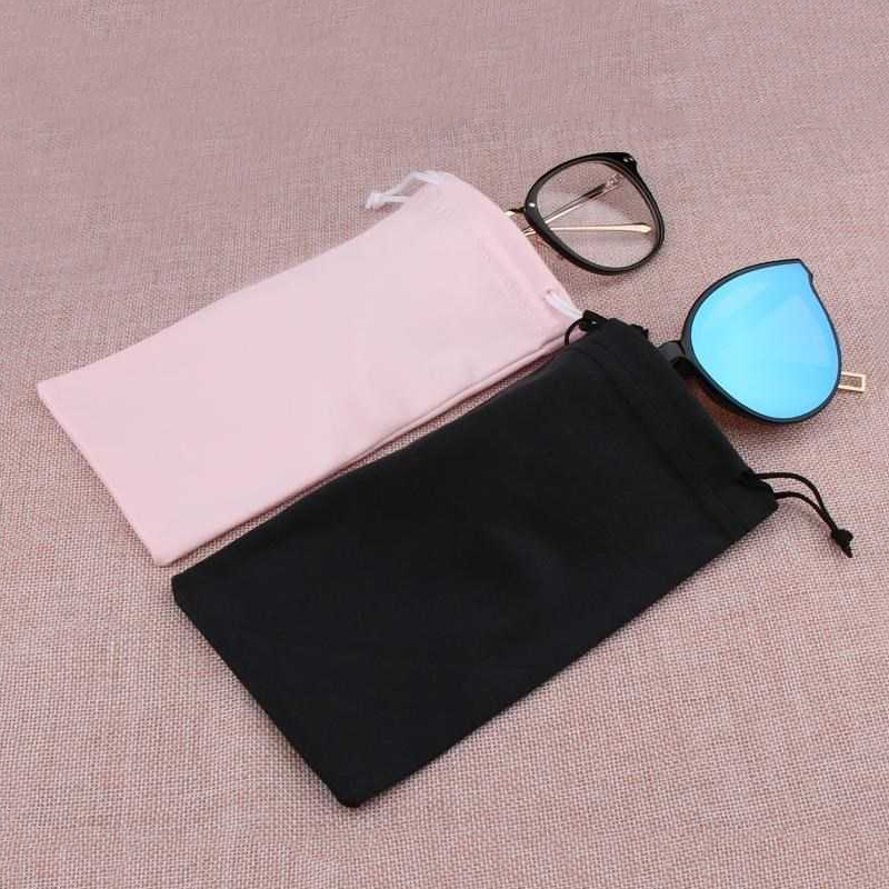 Wholesale Custom Microfiber Sunglasses Case Soft Drawstring Eye Glasses Pouch Cheaper and More Convenient Storage Solution