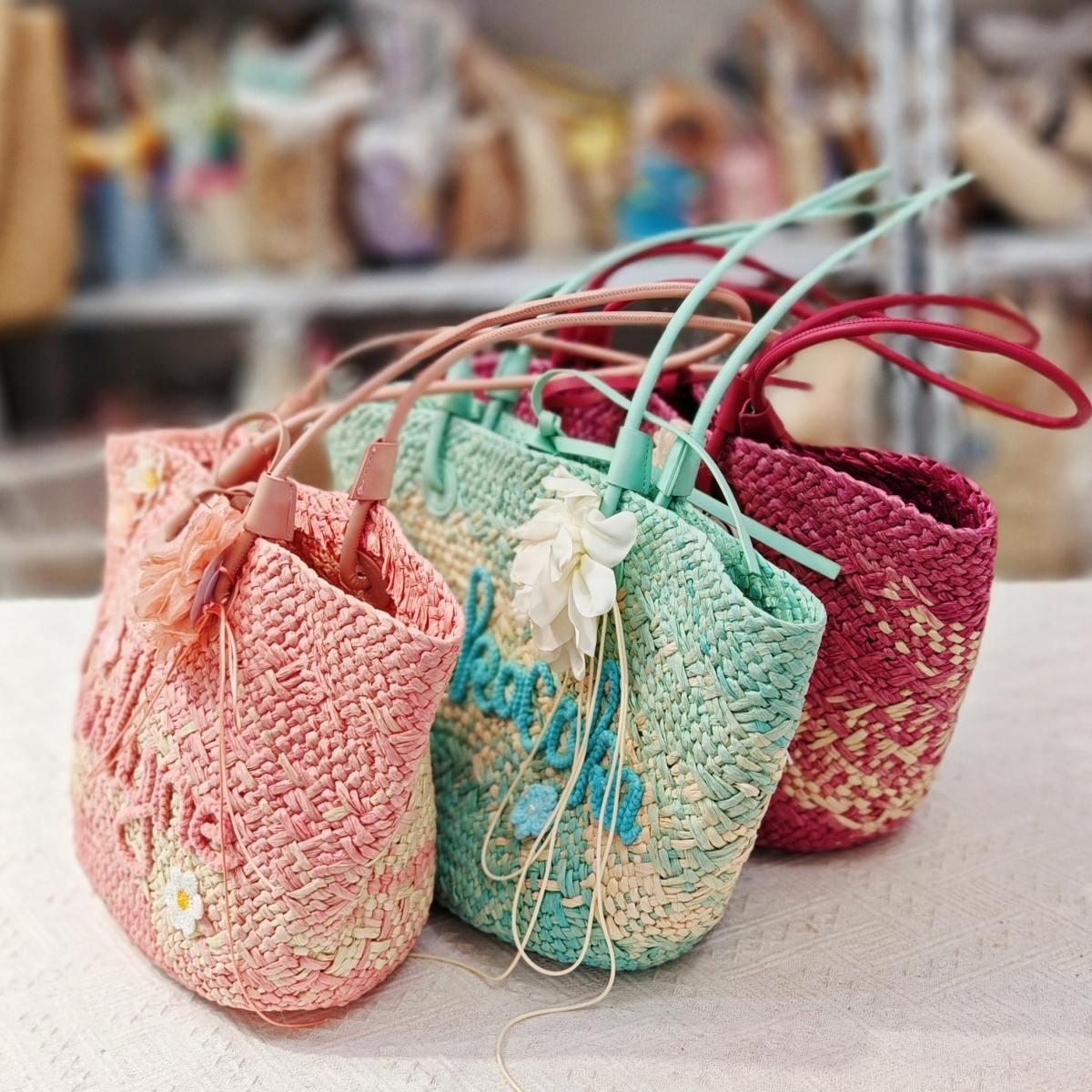 Free Shipping Straw Knitted Purses and Handbags Women Shoulder Bags Straw Woven Side Bag for Ladies Woman Handbag Beach Bag7