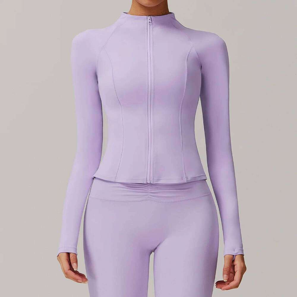 Tight Fitting Imming Zipper Sports Top Women Long Sleeve Fiess Coat Running Clothing Workout Tights Gym Tops Yoga Shirts